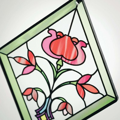 Art Deco Tulip Wind Chime with Metal Tubes, 26"