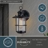 VAXCEL Lake Shore Steel 1 Light LED Compatible Black Coastal Outdoor Wall Lantern Clear Glass - 2 of 4