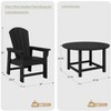 WestinTrends Malibu Kids 5-Piece HDPE Outdoor Patio Round Dining Table and Chairs Set - 3 of 4