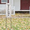 AuldHome Design Metal Outdoor Welcome Sign; Black and White Enamel Coated Steel Yard Sign - 2 of 4