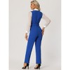 INSPIRE CHIC Women's High Waisted Sleeveless Belted Straight Leg Suspenders Jumpsuit - 4 of 4