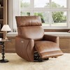 Power Recliner Chair, Upholstered Leather Swivel Rocker Glider Recliner Nursery Chair with USB Port, Ergonomic Designed Single Sofa Seat - 3 of 4
