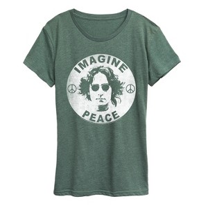 Women's - John Lennon - Lennon Imagine Peace Short Sleeve Graphic T-Shirt - 1 of 4