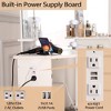 Garvee Makeup Vanity Desk with Lights & Power Outlet-Corner Vanity Table with 5 Rotating Drawers, for Bed Room - 2 of 4