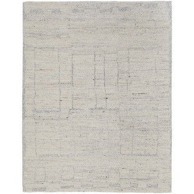 Navaro Modern Distressed Ivory/Gray/Blue Area Rug
