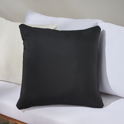 Mina Victory Black Reversible 20" Square Outdoor Throw Pillow