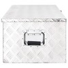 vidaXL Storage Box Silver 35.4"x18.5"x13.2" Aluminum - 2 of 4