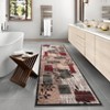 Indoor Modern Soft Non Slip Area Rugs with Leaf Print for Bedroom Living Room, Washable Low Pile Dining Room Carpet for Home Office - 2 of 4