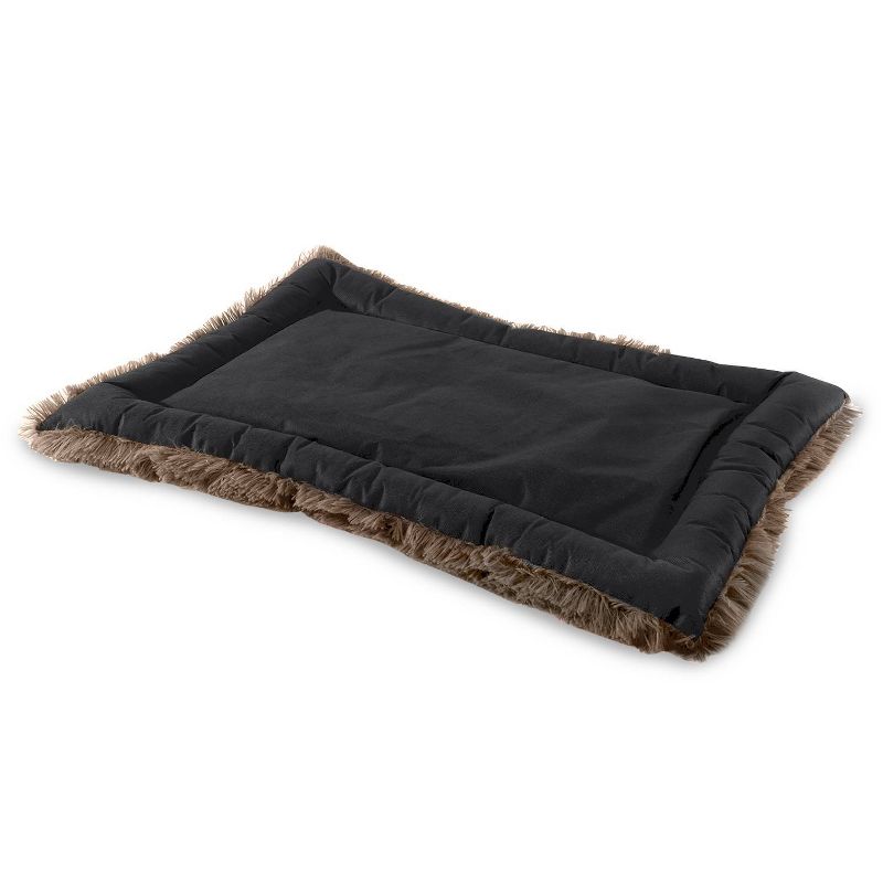 Precious Tails Eyelash Faux Fur Bordered Cat and Dog Mat - S - Taupe, 4 of 6