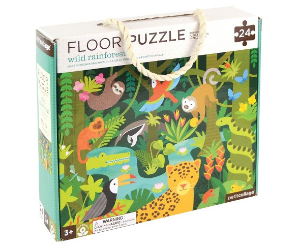 Petit Collage Wild Rainforest Floor Puzzle 24pc