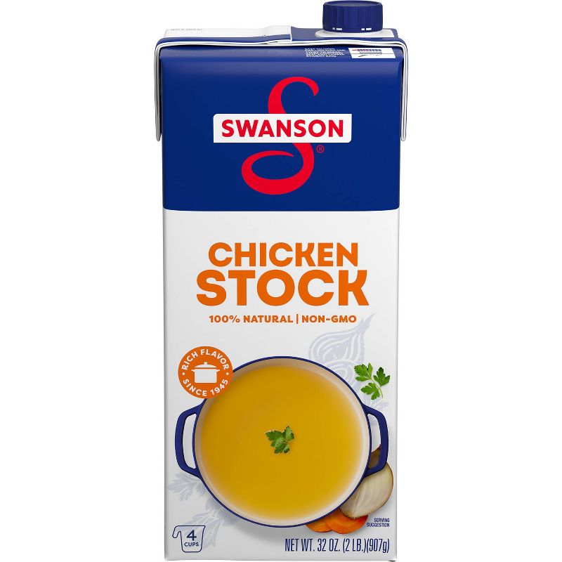 Swanson 100% Natural Gluten Free Chicken Cooking Stock - 32oz, 1 of 12