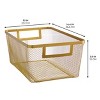 Metal Mesh Pantry Basket with Handles - Set of 4 - Soft Brass - 3 of 4