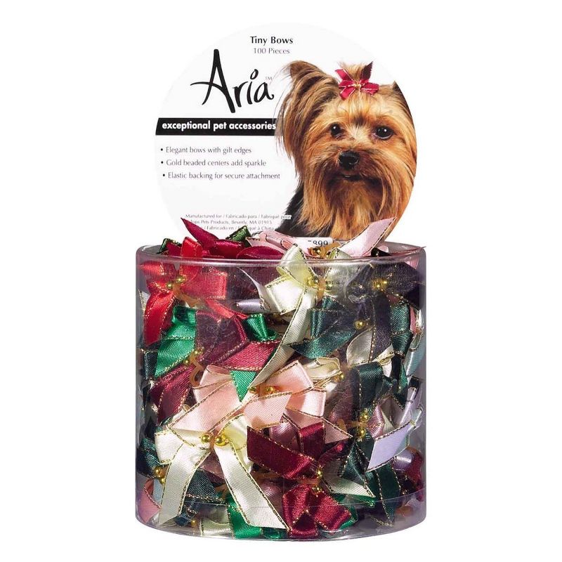 Aria Tiny Bows with Gold Bead Canister 100 pieces, 1 of 2