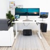Mount-It! Height Adjustable Hand Crank Sit-Stand Desk Frame with Extra-Wide Tabletop | White - 2 of 4