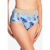 Comfort Choice Women's Plus Size Full Coverage Stretch Cotton Color Block Brief 3-Pack - 4 of 4