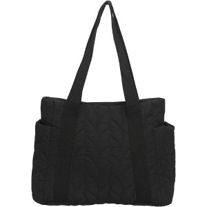 Hynes Eagle Travel Quilted Tote Bag-Black - 1 of 4