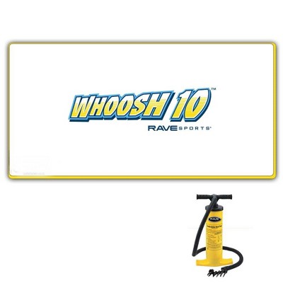 RAVE Sports Whoosh 10 Foot Inflatable Floating Water Activity Splash Mat Platform with Air Pump for Up to 4 Adults or 8 Children