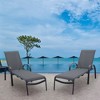 Courtyard Casual Santa Fe Aluminum Chaise Lounge  Set of 2 - 2 of 4