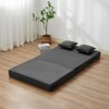 VEVOR Folding Sofa Bed, 3-in-1 Foldable Couch Bed with 2 Pillows and Washable Cover, 25D High Density Memory Foam Sleeper Chair Bed, Dark Grey(Twin) - 2 of 4