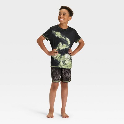 Boys' 2pc Short Sleeve Halloween Pajama Set - Cat & Jack™ Black