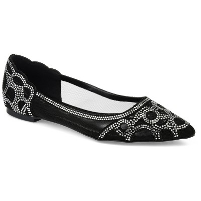 Journee Collection Womens Batavia Slip On Pointed Toe Ballet Flats