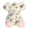 Aurora Medium Speckles Spotted Pig Flopsie Adorable Stuffed Animal White 12" - image 4 of 4