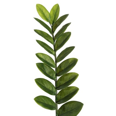 52" Green Plastic Potted Zamifolia Bush