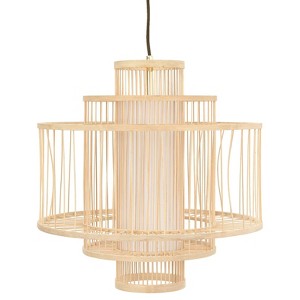 Storied Home Boho Tiered Bamboo Chandelier - 1 of 4