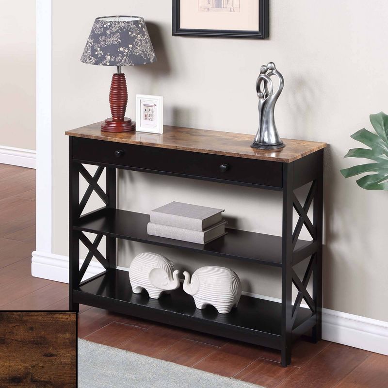 Breighton Home Xavier Console Table with Open Shelves and Drawer, 3 of 11