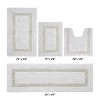 Hotel 4 PC Bath Rug 100% Premium Cotton Tufted Weave Two Tone Reversible Bathroom Rug, Super Soft Absorbent, Machine Washable Bath Mat - 2 of 4