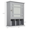 Bathroom Medicine Cabinet with Mirror, Wall Mounted Mirror Cabinet with Door and Storage Shelves - 4 of 4