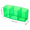Unique Bargains 3 Compartments Acrylic Large Capacity Office Home Pencil Holders - 2 of 4