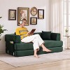 78.7" Corduroy Convertible Couch - Folding sofa bed with 2 pillows, no assembly required. Perfect for living room, bedroom & dorm. - 2 of 4