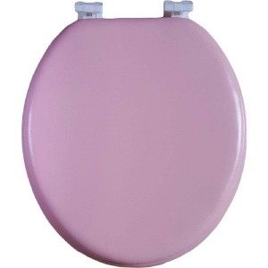 Soft Round Toilet Seat with Easy Clean & Change Hinge - J&V TEXTILES - 1 of 1