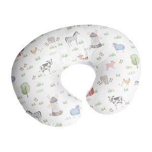 Sweet Jojo Designs Boy or Girl Gender Neutral Unisex Support Nursing Pillow Cover (Pillow Not Included) Farm Animals - 1 of 4