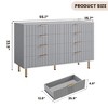 Fluted 8-Drawer Dresser for Bedroom – 54" Wide Modern Chest of Drawers with Deep Drawers - 2 of 4