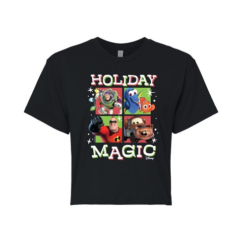 Women's - Disney - Holiday Magic Cropped Graphic T-Shirt - image 1 of 4