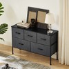 Garvee TV Stand with 5 Drawers, Modern Dresser Organizer Unit, Wood Top Sturdy Metal Frame Fabric Dresser Closets For Hallway Entryway Nursery - 3 of 4