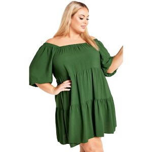 Avenue Women's Plus Size Bonnie Dress - 1 of 4