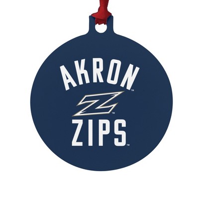 University of Akron Zips Logo Aluminum Holiday Christmas Tree Ornament