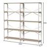 Kumasinova 5-Tier Industrial Bookshelf with X-Back Design, Metal Frame Storage Bookcase, Rustic Brown Tall Bookcase with Open Wood Design - 4 of 4