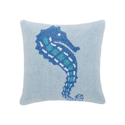 C&F Home 18" x 18" Seahorse Hooked Throw Pillow