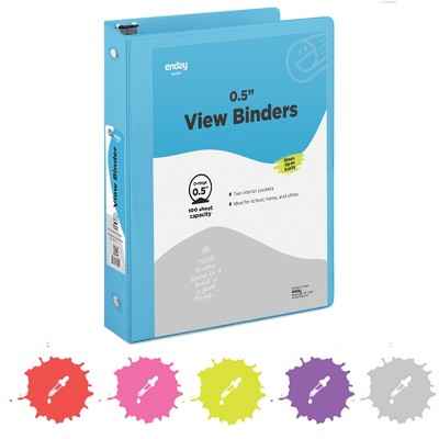 Enday 3-Ring View Binder With 2-Pockets
