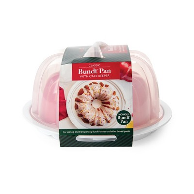 Nordic Ware Red Formed Bundt® Pan with Cake Keeper