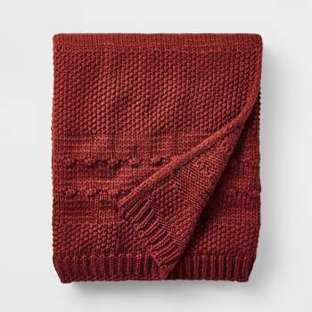 Bobble Striped Knit Throw Blanket - Threshold™ designed with Studio McGee