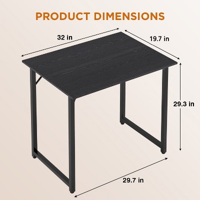 Black Adjustable Height Wood Computer Desk with Drawer