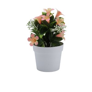 Unique Bargains Artificial Plants Morning Glory Hanging Basket Plastic 3.94"x3.94"x7.87" 1 Pcs - 1 of 4