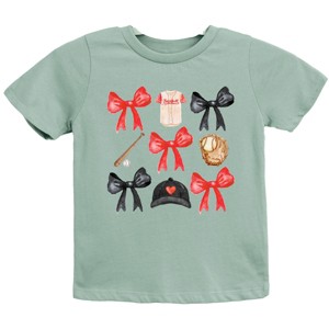 The Juniper Shop Coquette Baseball Red Chart Youth Short Sleeve Tee - 1 of 4