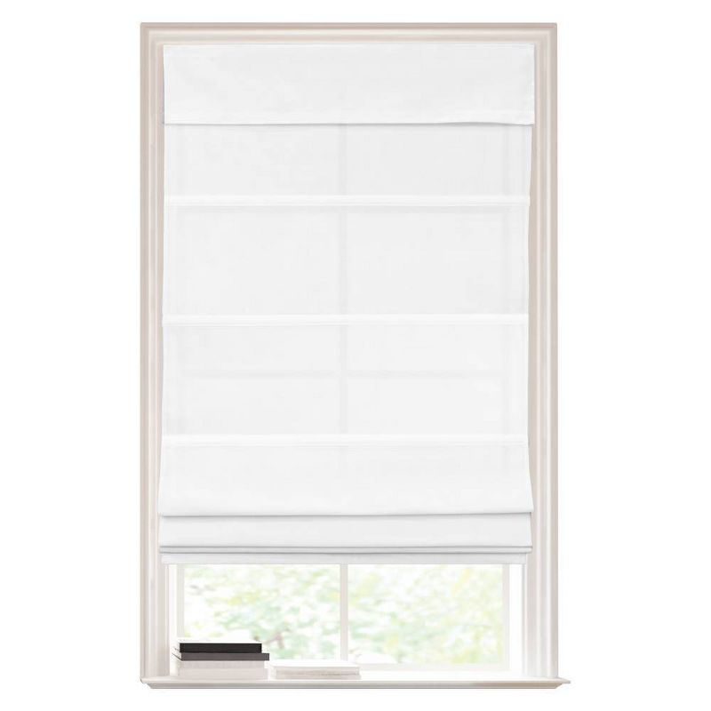 1pc Light Filtering Cordless Roman Window Shade White - Lumi Home Furnishings, 5 of 11