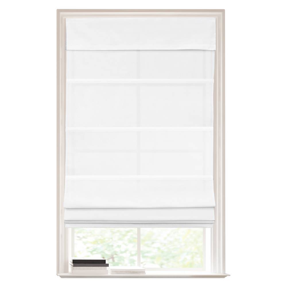 Photos - Blinds 1pc 48"x64" Light Filtering Cordless Roman Window Shade White - Lumi Home